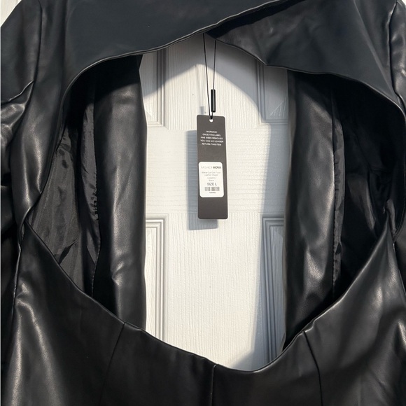 Sale! Fashion Nova Sleek Black Leather Blazer SOLD OUT!!! - Picture 9 of 10